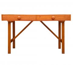 Teak Mid Century Danish Modern Double Sided Desk or Console Table - 4324701
