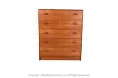 Teak Mid Century Danish Tall Dresser - 3009009