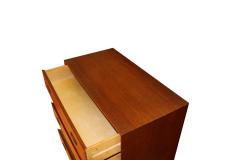 Teak Mid Century Modern Tall Dresser with Sculpted Handles - 2996900