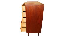 Teak Mid Century Modern Tall Dresser with Sculpted Handles - 2996913