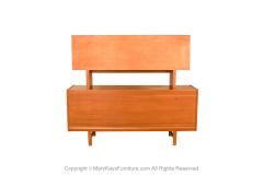 Teak Mid Century Sliding Door Sideboard Credenza Hutch - 3593469