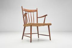 Teak Slatback Chairs with Woven Danish Cord Seats Denmark ca 1960s - 3450241