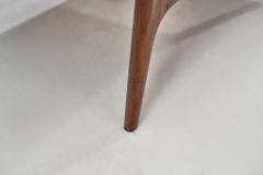 Teak Upholstered Armchairs with Slat Armrests Denmark 1960s - 2864468