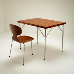 Teak and Chrome Desk In The Manner of Arne Jacobsen Denmark 1950s - 2496999