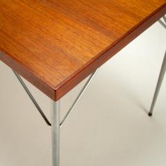 Teak and Chrome Desk In The Manner of Arne Jacobsen Denmark 1950s - 2497006