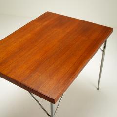 Teak and Chrome Desk In The Manner of Arne Jacobsen Denmark 1950s - 2497010