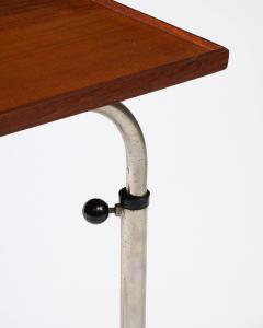 Teak and Metal Adjustable Side Table Denmark 1950s - 3658912
