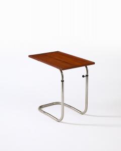 Teak and Metal Adjustable Side Table Denmark 1950s - 3658917