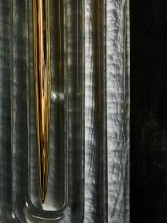 Teal Murano with Brass Accents Wall Sconces - 4693132