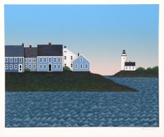 Ted Jeremenko Town and Lighthouse - 4426594