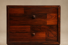 Telephone Bench with Integrated Two Drawer Cabinet and Shearling Cushion - 4707623