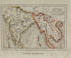Tempi Moderni Map of Asia Italy circa 1850 - 3481382