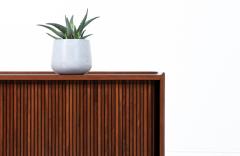 Tempo of California Mid Century Walnut Tambour Door Credenza by Merton L Gershun - 2888026