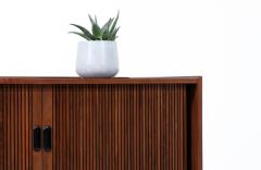 Tempo of California Mid Century Walnut Tambour Door Credenza by Merton L Gershun - 2888027