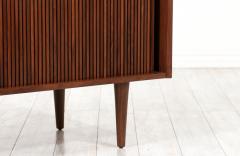 Tempo of California Mid Century Walnut Tambour Door Credenza by Merton L Gershun - 2888028