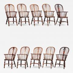 Ten English High Back Windsor Armchairs - 4217192