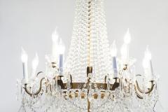 Ten Light Crystal Chandelier Gilt Brass Frame - 2545298