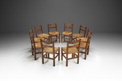 Ten Pine and Rush Dining Chairs France ca 1950s - 2676602