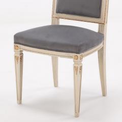 Ten painted and giltwood Louis XVI style dining chairs circa 1950 - 3594890