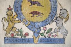 Tenacity Boldness Painted Coat of Arms on Wood - 4195188