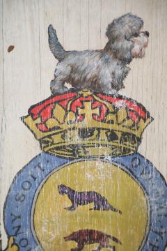 Tenacity Boldness Painted Coat of Arms on Wood - 4195189