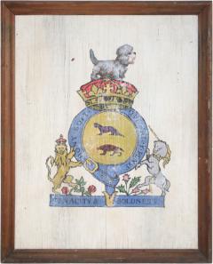 Tenacity Boldness Painted Coat of Arms on Wood - 4214042