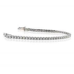 Tennis 14K White Gold 6 37cttw Round Diamond Bracelet - 4289996