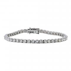 Tennis 14K White Gold 6 37cttw Round Diamond Bracelet - 4290595