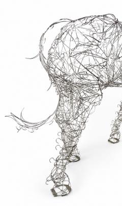 Terence Gower Massive Horse Sculpture Crafted From 1000 Chrome Coat Hangers for Barneys NY - 4722402
