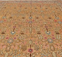 Terracotta Antique Persian Tabriz Rug - 2454606