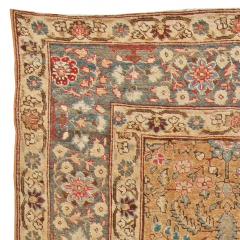 Terracotta Antique Persian Tabriz Rug - 2454607