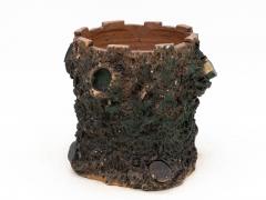 Terracotta English Faux Bois Planter Early 20th Century - 3678978