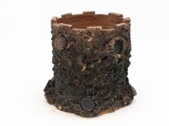 Terracotta English Faux Bois Planter Early 20th Century - 3678979