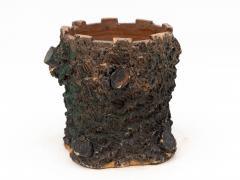Terracotta English Faux Bois Planter Early 20th Century - 3678982