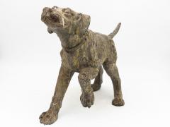 Terracotta Hunting Hound Pointer Dog Statue Early 20th C  - 4578363