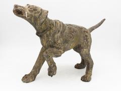 Terracotta Hunting Hound Pointer Dog Statue Early 20th C  - 4578365