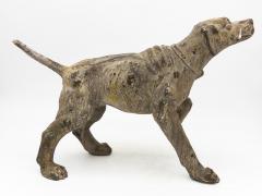 Terracotta Hunting Hound Pointer Dog Statue Early 20th C  - 4578366