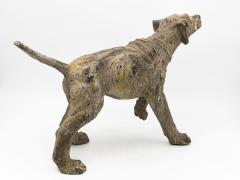 Terracotta Hunting Hound Pointer Dog Statue Early 20th C  - 4578367