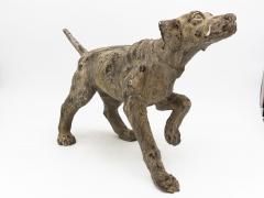 Terracotta Hunting Hound Pointer Dog Statue Early 20th C  - 4578685