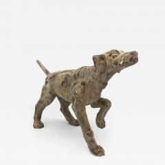 Terracotta Hunting Hound Pointer Dog Statue Early 20th C  - 4578688