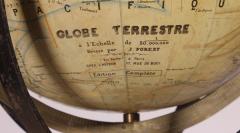 Terrestrial Globe By J Forest Paris 19th Century - 3993269