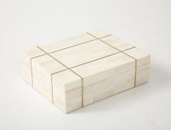 Tessalated Bone Brass Inlay Box - 4293717