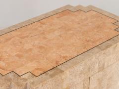 Tessalated Travertine Cabinet Late 20th C - 3317551