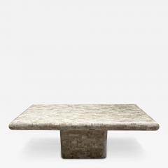 Tessellated Stone Bullnose Edge Pedestal Dining Table by Maitland Smith 1980 - 3721016