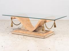 Tessellated Travertine Cocktail Table France 1970s - 3915758