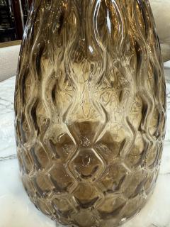Textured Amber Glass Vase - 4373204