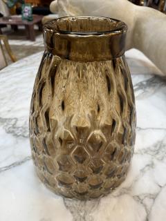Textured Amber Glass Vase - 4373208