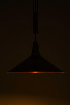 Th Valentiner Scandinavian Modern Ceiling Lamp in Brass by Thomas Valentiner 1960s - 4736459