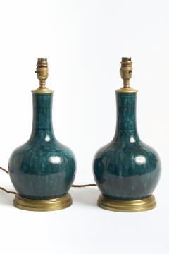 Th odore Deck Pair of Ceramic Table Lamps by Th odore Deck 1823 1891  - 4209583