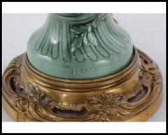 Th odore Deck Pair of French Theodore Deck Ormolu Mounted Celadon Porcelain Lamps - 3865399